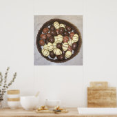 チョコレートの巣にイースターのミニ卵 ポスター (キッチン)