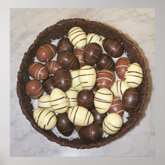 チョコレートの巣にイースターのミニ卵 ポスター (正面)