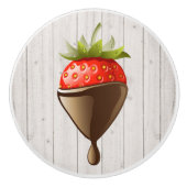 チョコレートの引き出し引き出しのデカダンなイチゴ セラミックノブ (正面)