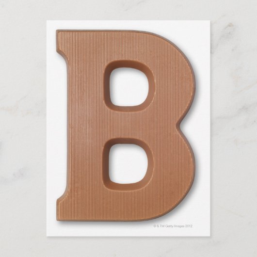 チョコレートの文字b ポストカード (正面)