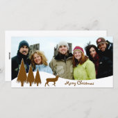 チョコレートの木と鹿メリークリスマス シーズンカード (正面/裏面)