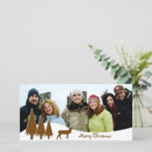 チョコレートの木と鹿メリークリスマス シーズンカード (スタンド正面)