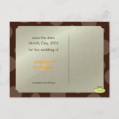 チョコレートの泡/日付の保存フォトポストカード、 案内ポストカード (裏面)