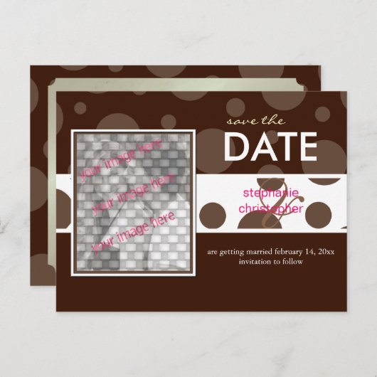 チョコレートの泡/, Save the Date Photo postcard, 案内ポストカード (正面/裏面)