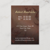 チョコレートの甘い甘いビジネスカード 名刺 (裏面)