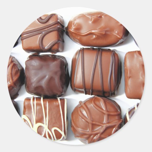 チョコレートの種類 ラウンドシール (正面)
