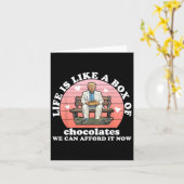 チョコレートの箱のような人生、私たちにも手が届く カード (黄色い花)