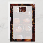 チョコレートの箱、心をそそるチョコレート・キャンディ 便箋 (正面/裏面)