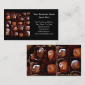 チョコレートの箱、心をそそるチョコレート・キャンディ 名刺 (正面/裏面)