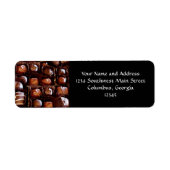 チョコレートの箱,魅力的なチョコレートキャンディ ラベル (正面)