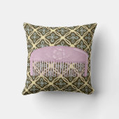 チョコレートの背景にラベンダーコーム クッション (裏面)