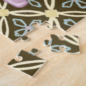 チョコレートの背景にラベンダーコーム ジグソーパズル (側面)