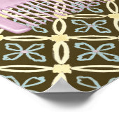 チョコレートの背景にラベンダーコーム ポスター (角)