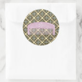 チョコレートの背景にラベンダーコーム ラウンドシール (バッグ)