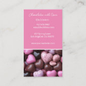 チョコレートの背景のペストリー 名刺 (裏面)