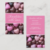 チョコレートの背景のペストリー 名刺 (正面/裏面)