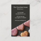 チョコレートの背景のペストリー 名刺 (裏面)