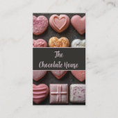 チョコレートの背景のペストリー 名刺 (正面)