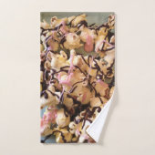 チョコレートの霧雨とキャンディポップコーン バスタオルセット (ハンドタオル)