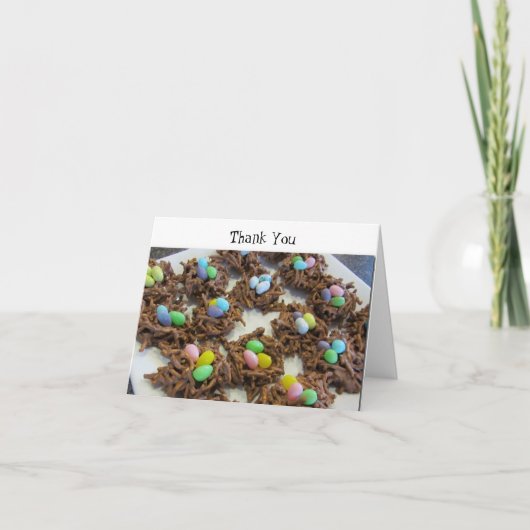 チョコレートの鳥の巣 ありがとう サンキューカード (正面)