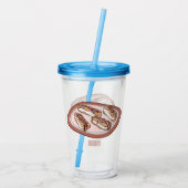 チョコレートのeclair漫画イラストレーション アクリルタンブラー (裏面)