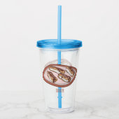 チョコレートのeclair漫画イラストレーション アクリルタンブラー (正面)