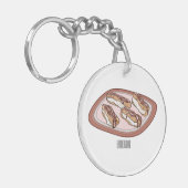 チョコレートのeclair漫画イラストレーション キーホルダー (正面左)