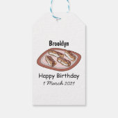 チョコレートのeclair漫画イラストレーション ギフトタグ (裏面)