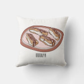 チョコレートのeclair漫画イラストレーション クッション (裏面)