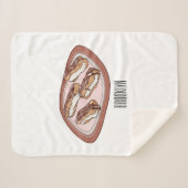 チョコレートのeclair漫画イラストレーション シェルパブランケット (正面(横))