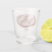 チョコレートのeclair漫画イラストレーション ショットグラス (裏面)