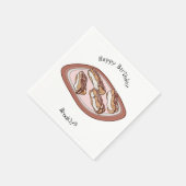 チョコレートのeclair漫画イラストレーション スタンダードカクテルナプキン (角)