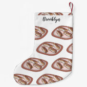 チョコレートのeclair漫画イラストレーション スモールクリスマスストッキング (裏面)