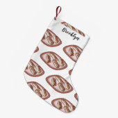 チョコレートのeclair漫画イラストレーション スモールクリスマスストッキング (正面 (吊り時))