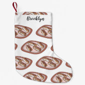 チョコレートのeclair漫画イラストレーション スモールクリスマスストッキング (正面)