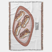 チョコレートのeclair漫画イラストレーション スローブランケット (正面縦)