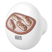 チョコレートのeclair漫画イラストレーション セラミックノブ (右)