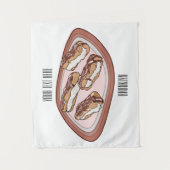 チョコレートのeclair漫画イラストレーション タペストリー (正面)