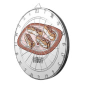 チョコレートのeclair漫画イラストレーション ダーツボード (正面右)