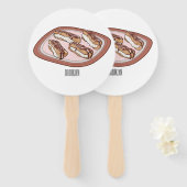 チョコレートのeclair漫画イラストレーション ハンドファン (正面&裏面)