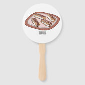 チョコレートのeclair漫画イラストレーション ハンドファン (正面)