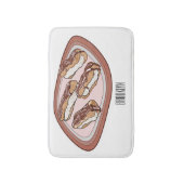 チョコレートのeclair漫画イラストレーション バスマット (正面縦)