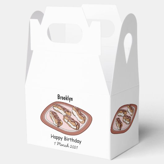 チョコレートのeclair漫画イラストレーション フェイバーボックス (オープン)