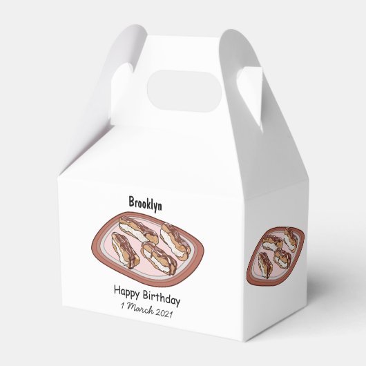 チョコレートのeclair漫画イラストレーション フェイバーボックス (正面サイド)