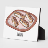 チョコレートのeclair漫画イラストレーション フォトプラーク (側面)