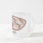 チョコレートのeclair漫画イラストレーション フロストグラスマグカップ (正面右)