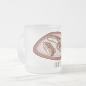 チョコレートのeclair漫画イラストレーション フロストグラスマグカップ (正面左)