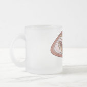 チョコレートのeclair漫画イラストレーション フロストグラスマグカップ (左)