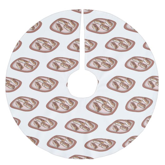 チョコレートのeclair漫画イラストレーション ブラッシュドポリエステルツリースカート (正面)