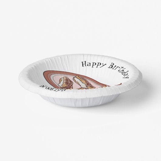 チョコレートのeclair漫画イラストレーション ペーパーボウル (傾斜あり)